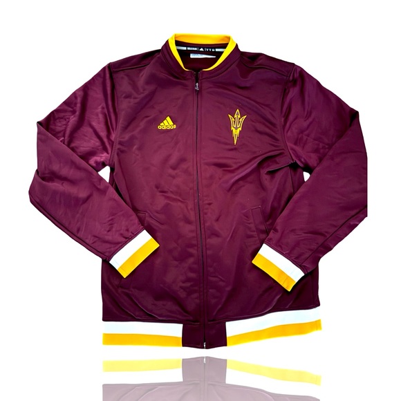 Adidas: Arizona State Sun devils Warm Up Jacket: Climacool Small: Like New - Picture 1 of 4